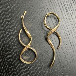 Zara gold statement earrings